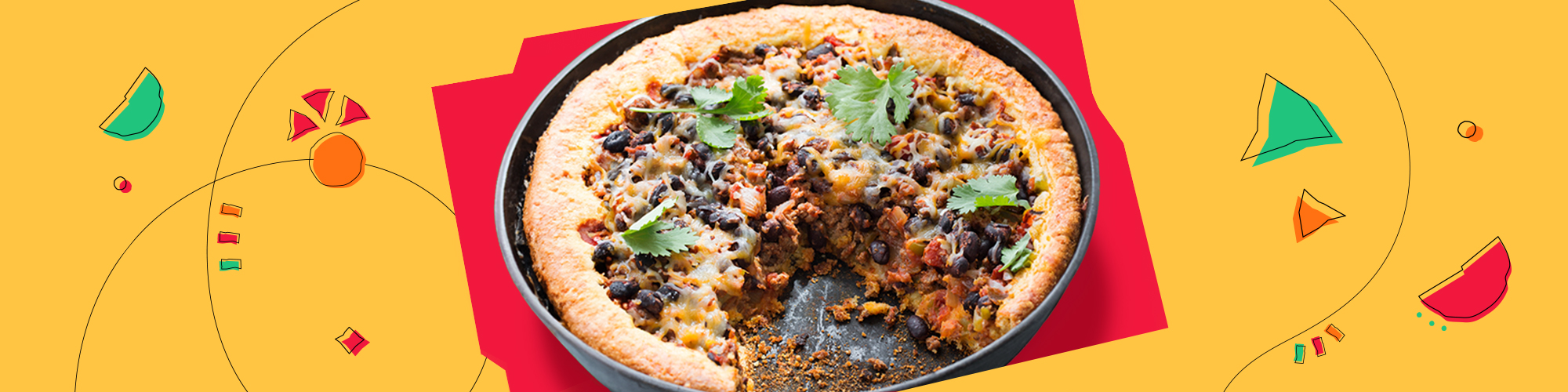 Black Bean Tamale Pie with Cheese Crust