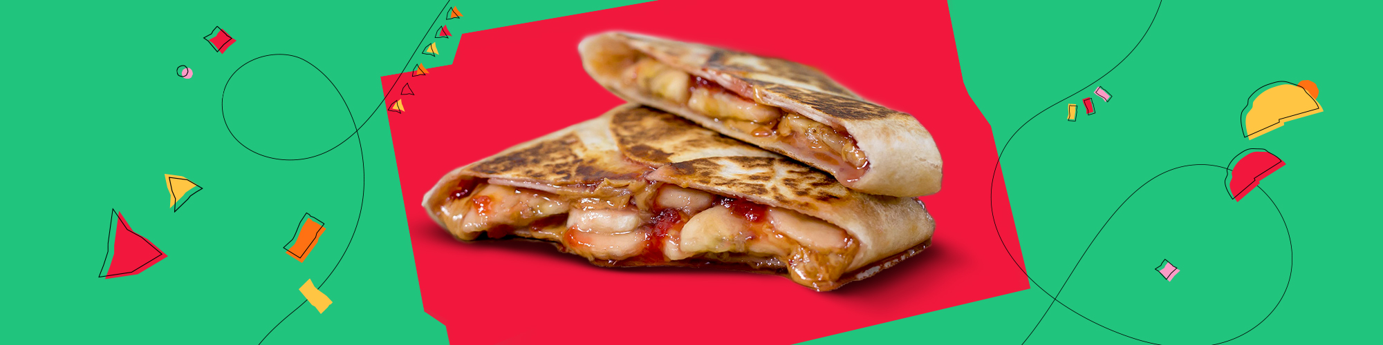 Peanut Butter and Jelly with Bananas Quesadilla