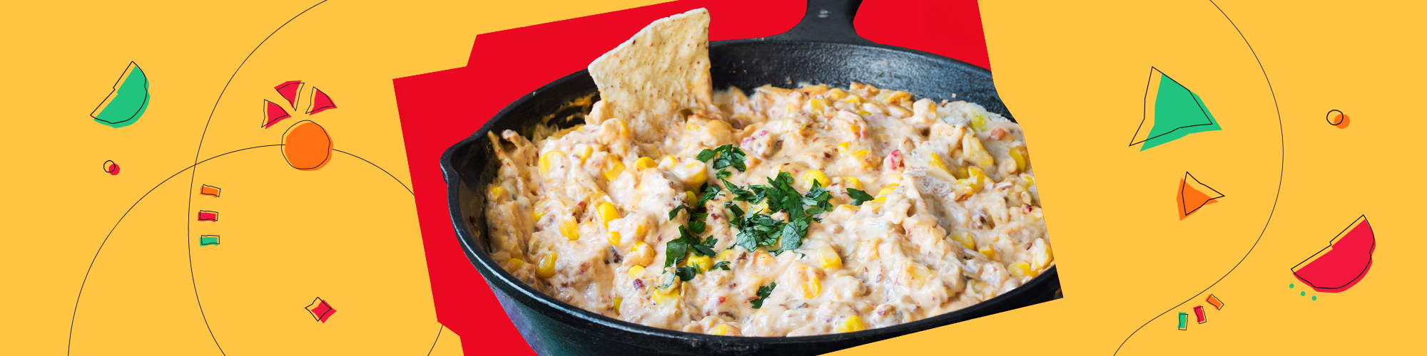 Creamy Corn and Bacon Queso Dip