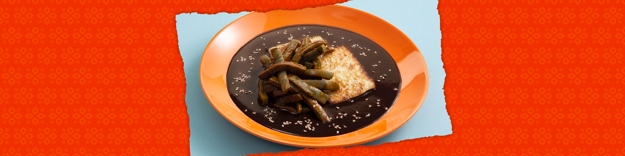 Roasted Nopales With Mole