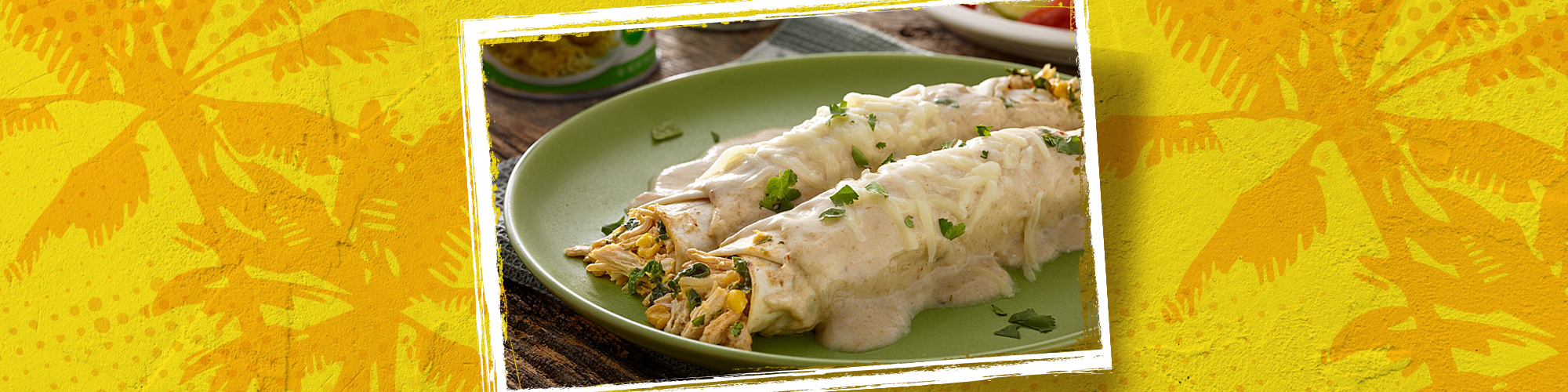 Chicken Corn and Spinach Enchiladas