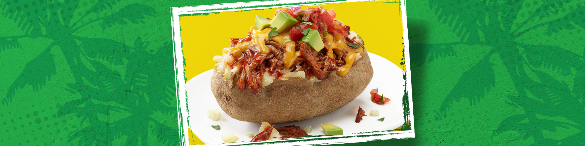 Chicken Enchilada Stuffed Baked Potatoes