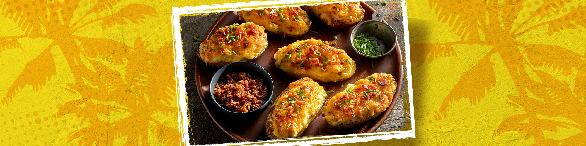Twice Baked Green Chile Colby Jack Potatoes